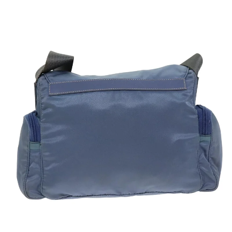 Prada bags with a chain - link trim and a leather body for a modern and stylish edgePRADA Shoulder Bag Nylon Blue  75575