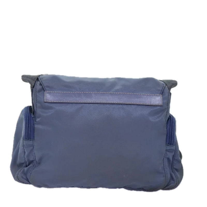 Ladies Prada shoulder bags with a magnetic - closure flap for easy opening and closingPRADA Shoulder Bag Nylon Blue  74963