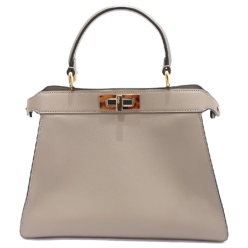 Fendi bags with a chain - link trim and a leather body for a modern and edgy lookFendi Peekaboo ISeeU MEDIUM Peekaboo 8BN321 Handbag Gr SV G  2WAY Leather  Women Preservation Bag