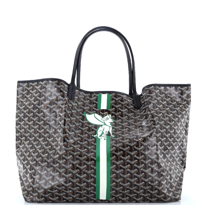 Medium - sized Prada tote bags in classic black for everyday versatilitySaint Louis Tote Printed Coated Canvas GM