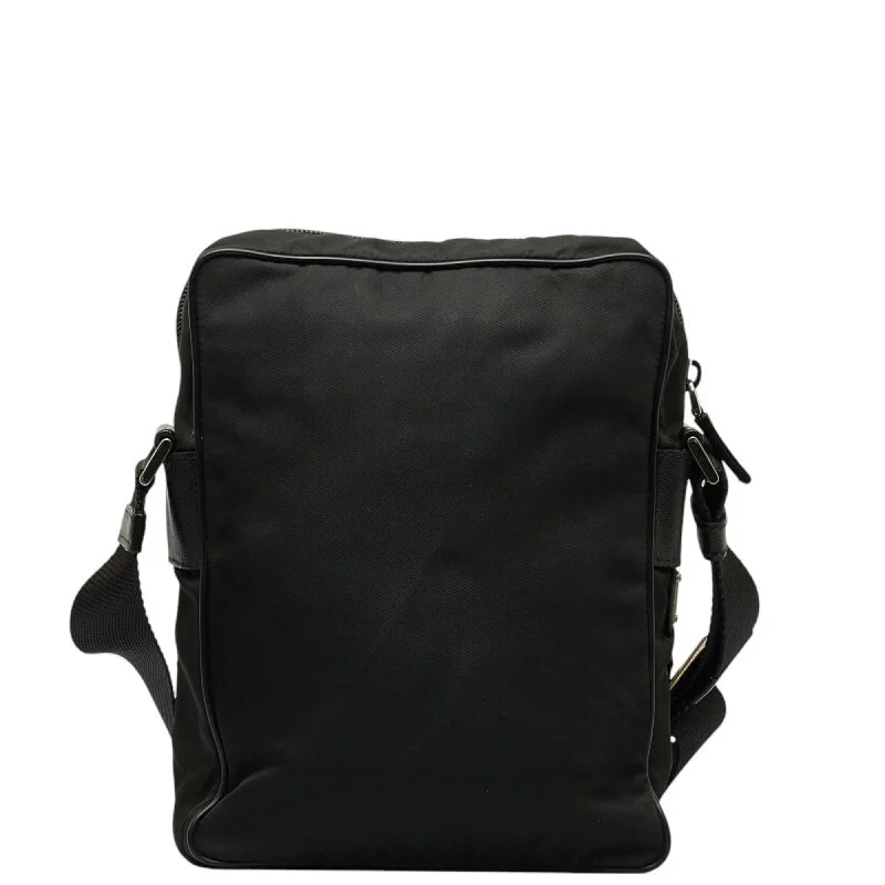 Prada nylon backpacks with a padded laptop compartment for travel and studyPRADA Tessuto Shoulder Bag