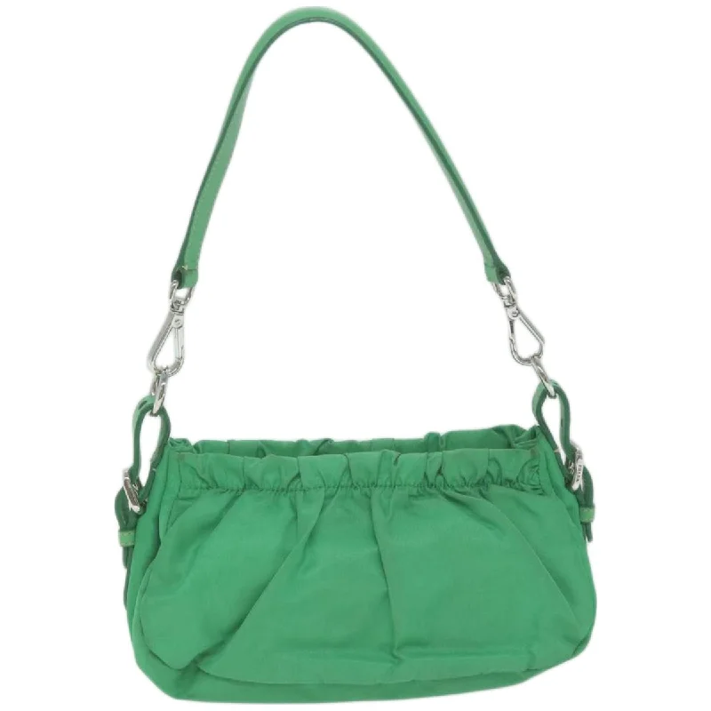 Prada crossbody bags with a printed floral pattern for a feminine touchPRADA Shoulder Bag Nylon Green  66427