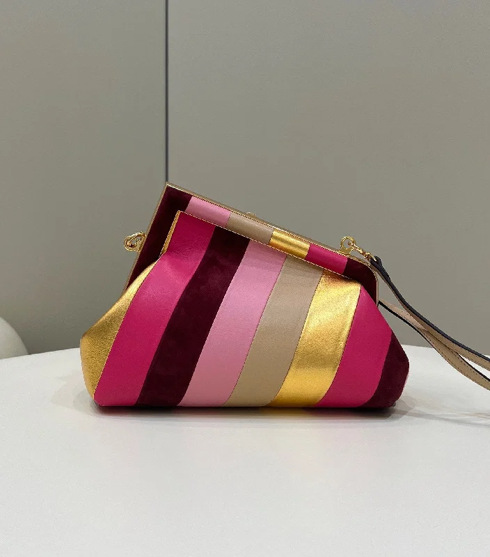 Small - sized Fendi crossbody bags in smooth calfskin leather for a compact and stylish carryFendi Fendirst Small Multicolour Bag