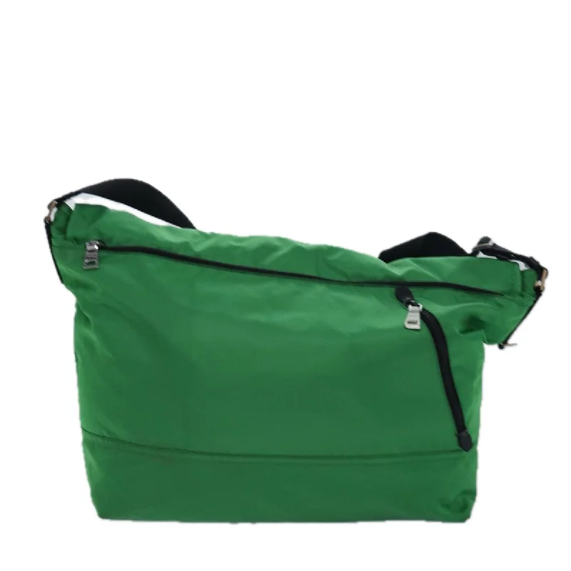 Prada crossbody bags with a keychain holder for practicalityPRADA Shoulder Bag Nylon Green  78081