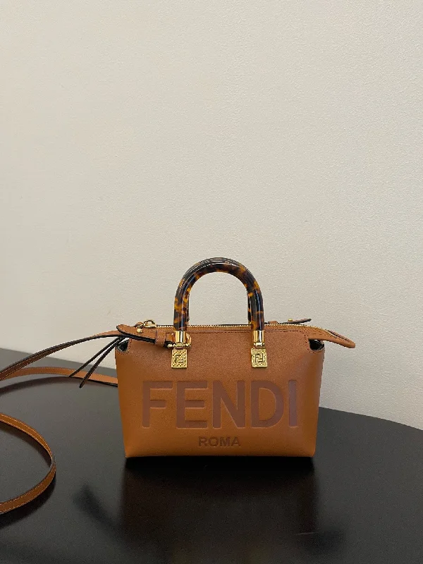 Fendi crossbody bags in a vibrant, neon color for a bold fashion statementFendi By The Way Brown Mini Bag For Woman 17cm/6.5in