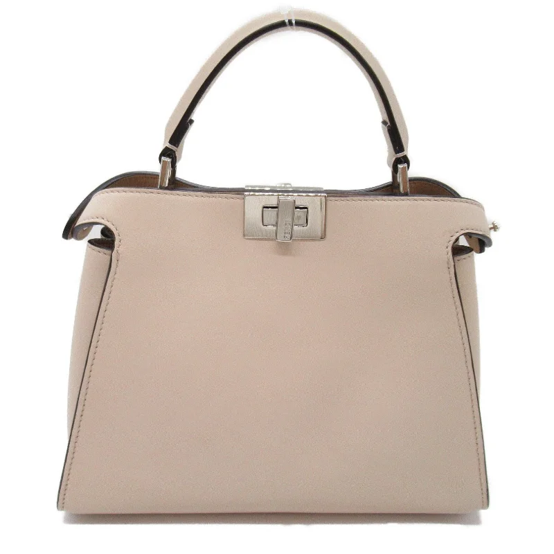 Fendi handbags with a perforated leather detail for a breathable and unique designFendi Fendi Peekaboo Icon Essential Shoulder Bag Leather  White 8BN302