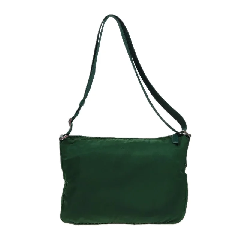 Ladies Prada handbags with a detachable wallet inside for added conveniencePRADA Shoulder Bag Nylon Green  ki4573