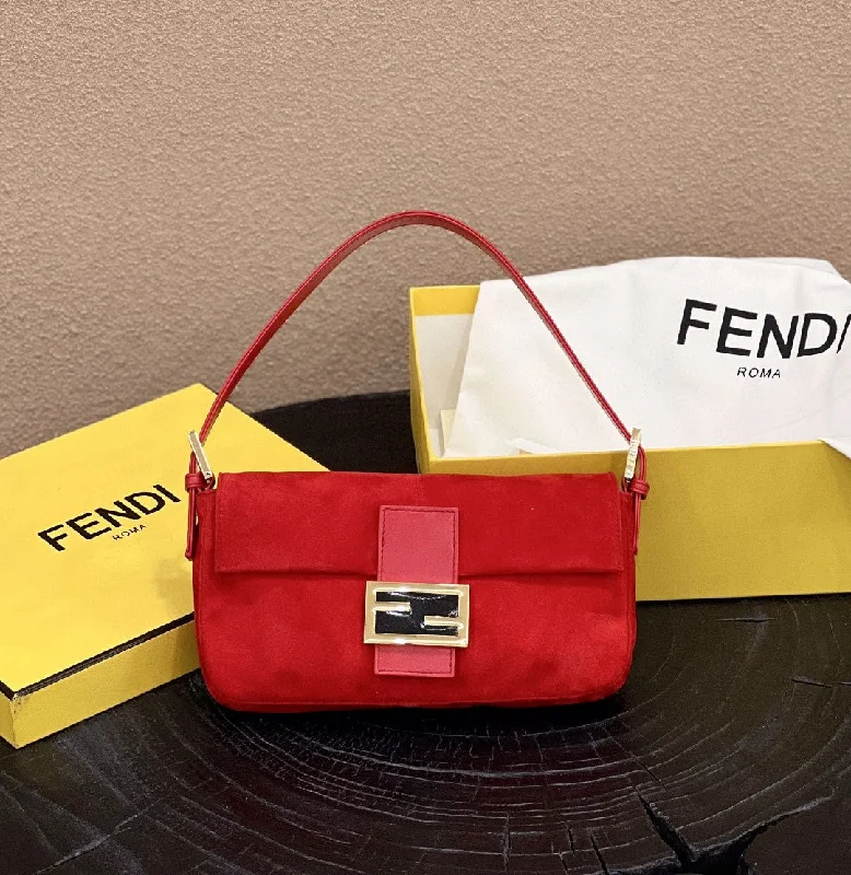 Fendi backpacks with a padded back panel for comfort during long - distance travelFendi Baguette Red Bag For Woman 25cm/9.5in