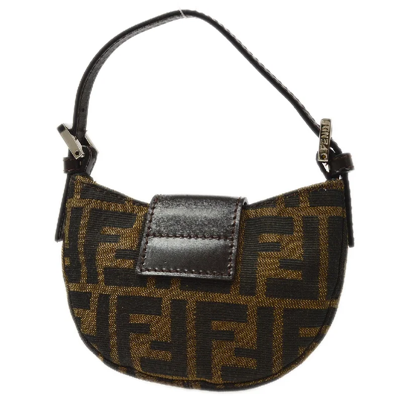 Fendi backpacks with a padded back panel for comfort during long - distance travelFENDI Zucca Mini Hand Bag Brown 60412