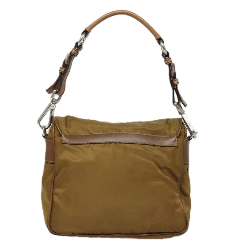 Ladies Prada Re - Edizione 2005 bags in a pastel color for a soft lookPRADA Shoulder Bag Nylon Brown  78815