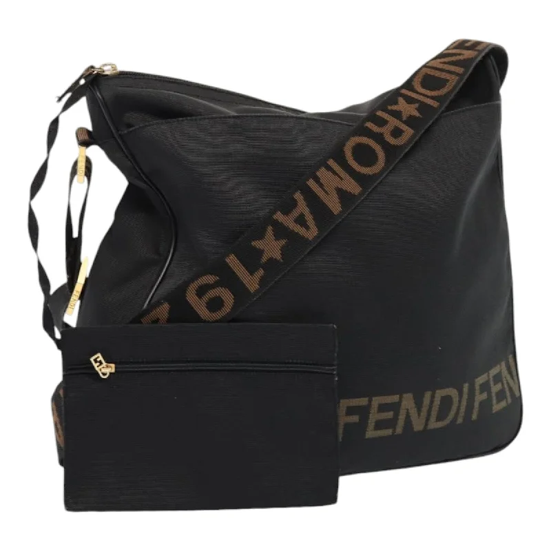 Fendi bags with a touch - screen - friendly pocket for using devices without taking them outFENDI Shoulder Bag Nylon Black  ep4969