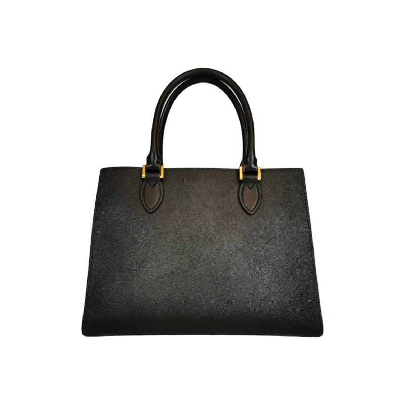 Small - sized Prada Saffiano leather bags for a compact and stylish carryPrada Black Saffiano Bag