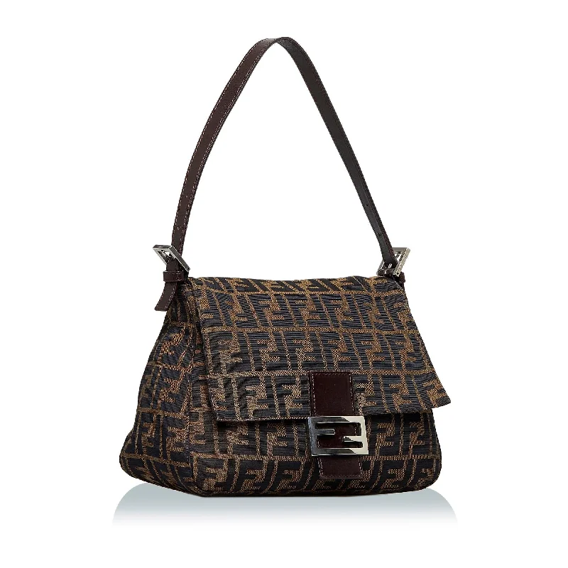 Fendi tote bags with a hand - painted FF pattern for an artisanal and one - of - a - kind touchFendi Zucca Mamma Forever (SHG-6YBo4w)