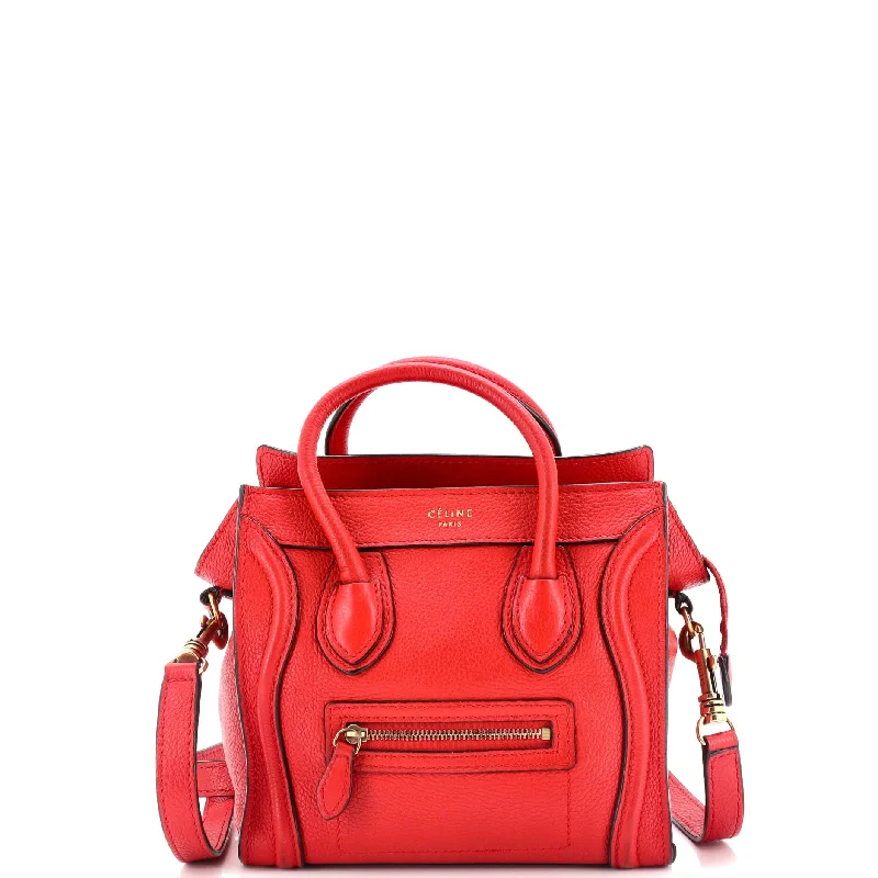 Prada bags with a detachable mirror inside for quick touch - upsLuggage Bag Grainy Leather Nano