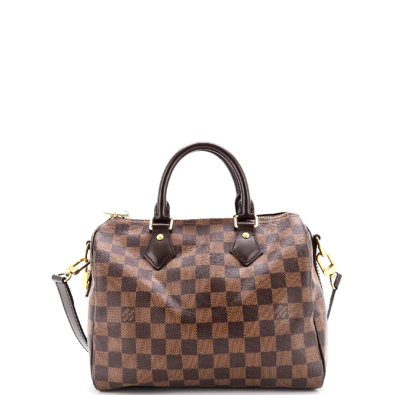 Prada bags with a detachable mirror inside for quick touch - upsSpeedy Bandouliere Bag Damier 25