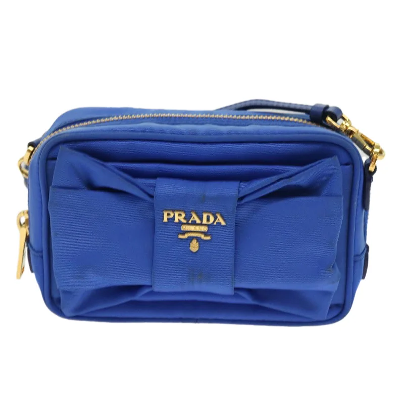 Ladies Prada Galleria bags with a detachable shoulder strapPRADA Shoulder Bag Nylon Blue  64052