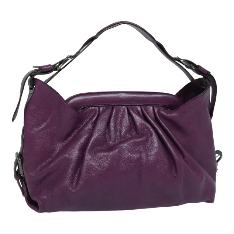 Ladies Fendi Peekaboo bags with a textured leather surface for a more tactile and luxurious feelFENDI Shoulder Bag Leather Purple  87215