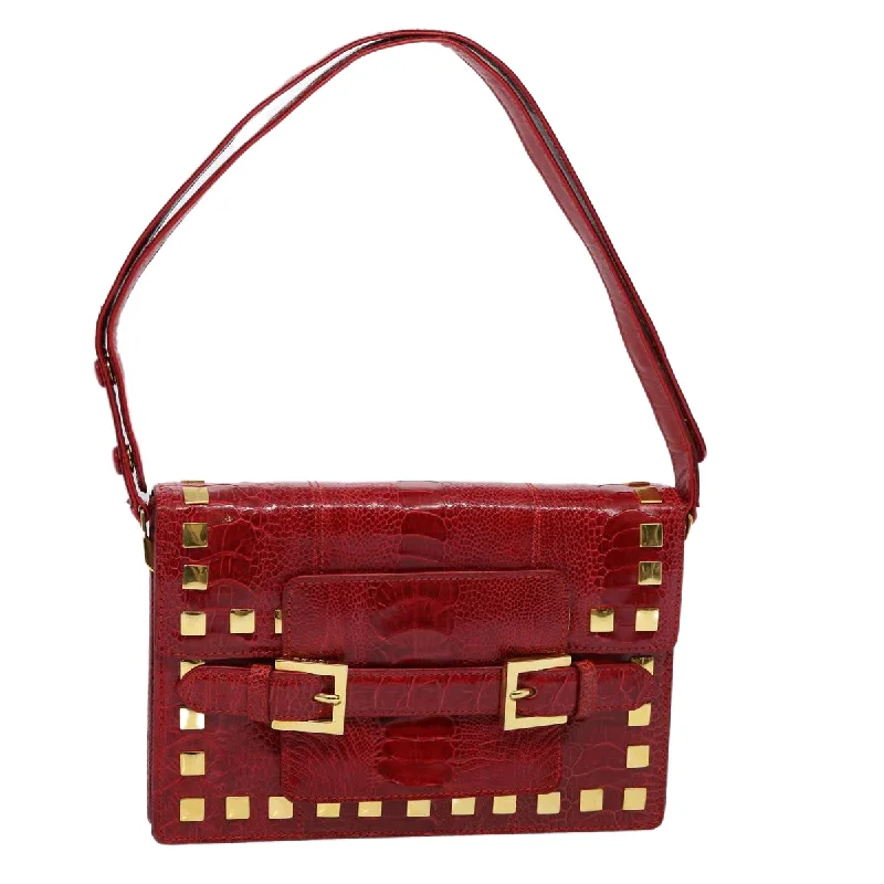 Ladies Fendi Peekaboo bags with a hand - stitched leather handle for artisanal charmFENDI Shoulder Bag Leather Red  hk920