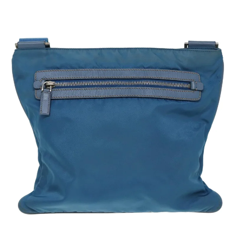 Ladies Prada shoulder bags with a single - handle design for simplicityPRADA Shoulder Bag Nylon Blue  85051