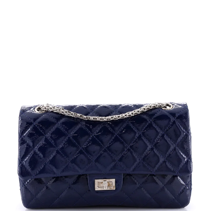 Ladies Prada shoulder bags with a single - handle design for simplicityReissue 2.55 Flap Bag Quilted Crinkled Patent 226