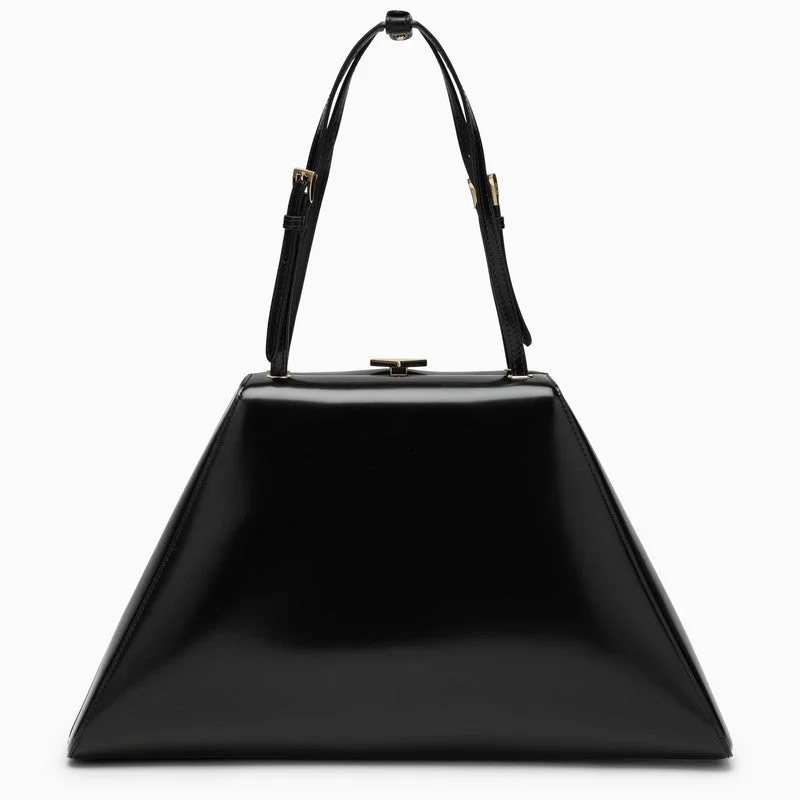 Ladies Prada Galleria bags with a textured leather surface for a more tactile lookPrada Black Bag In Brushed Leather Women