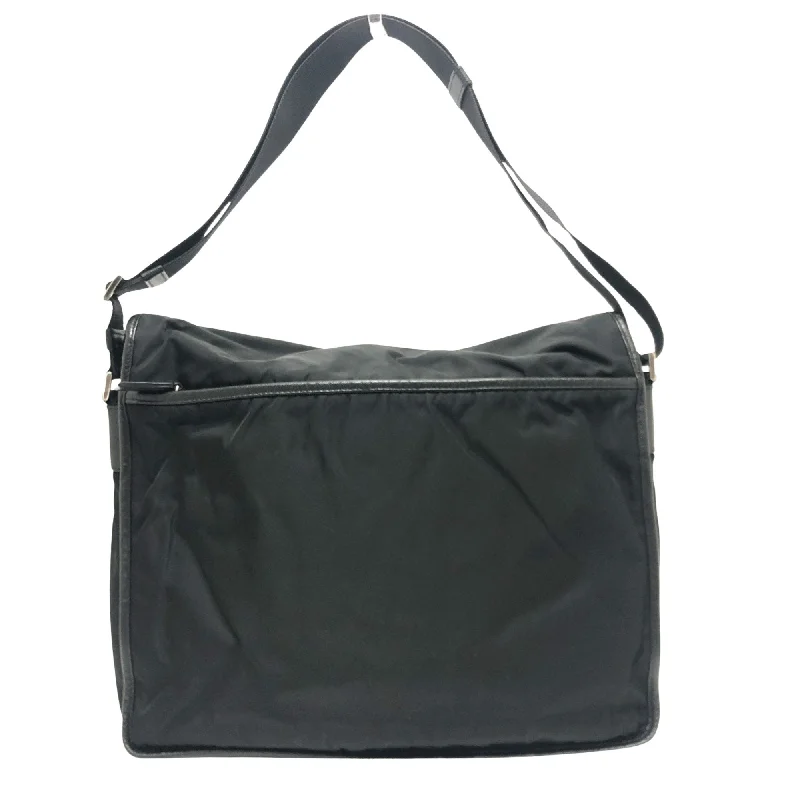 Prada tote bags with a double - handle and shoulder - strap option for easy usePRADA Tessuto Shoulder Bag