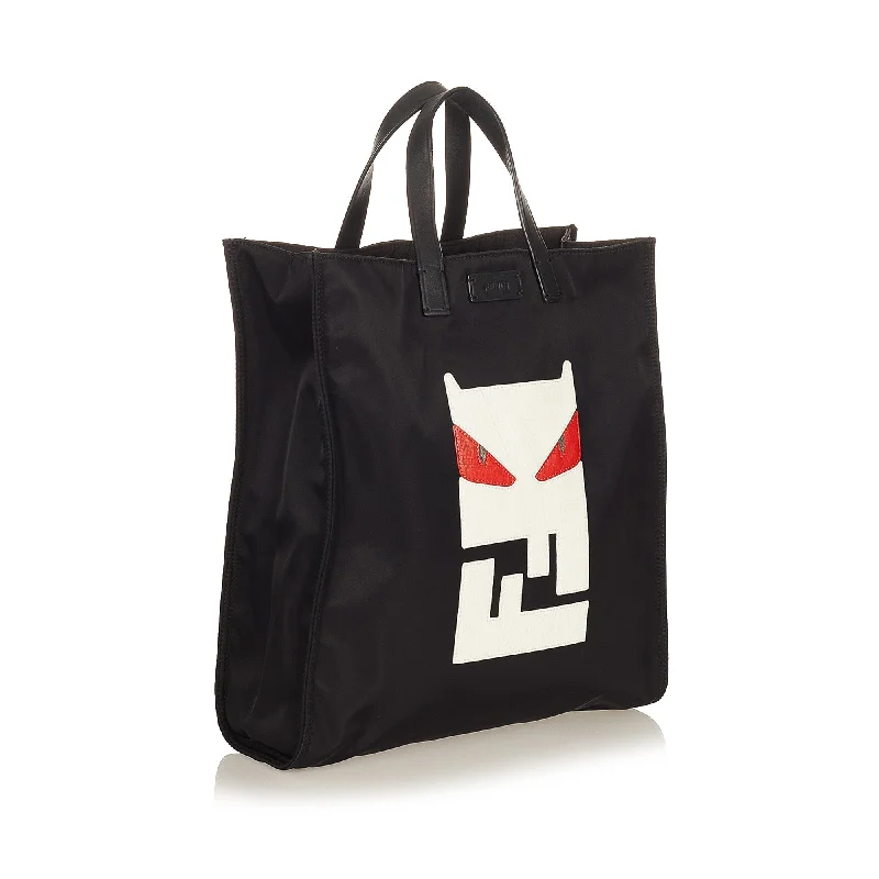 Fendi bags with a detachable tablet holder for using tablets on the goBlack Fendi Monster Nylon Tote Bag