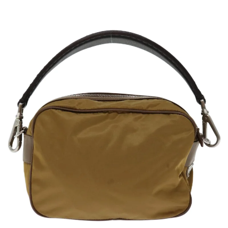 Prada bags with a chain - link trim and a leather body for a modern and stylish edgePRADA Shoulder Bag Nylon Brown  ki4171