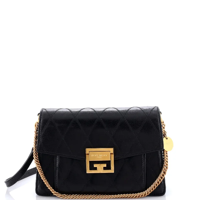 Prada Cahier bags with a leather - wrapped handle for a luxurious feelGV3 Flap Bag Quilted Leather Small