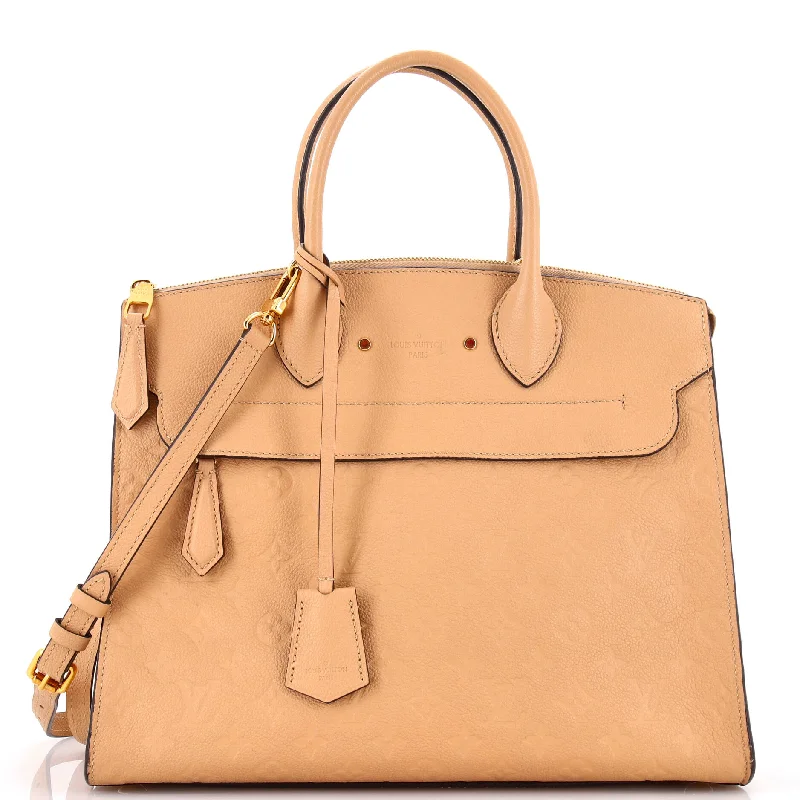 Prada Galleria bags with a structured silhouette for a professional lookPont Neuf Handbag Monogram Empreinte Leather GM