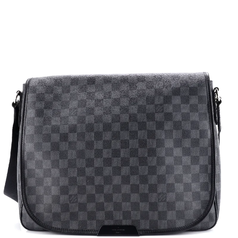 Prada bags with a front - flap pocket for quick access to essentialsDaniel Messenger Bag Damier Graphite GM