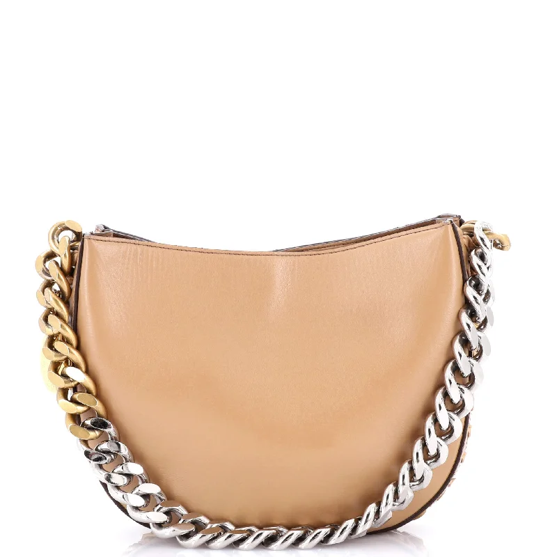 Prada Cleo bags with a curved shape and a chain - link shoulder strapFrayme Shoulder Bag Faux Leather Medium