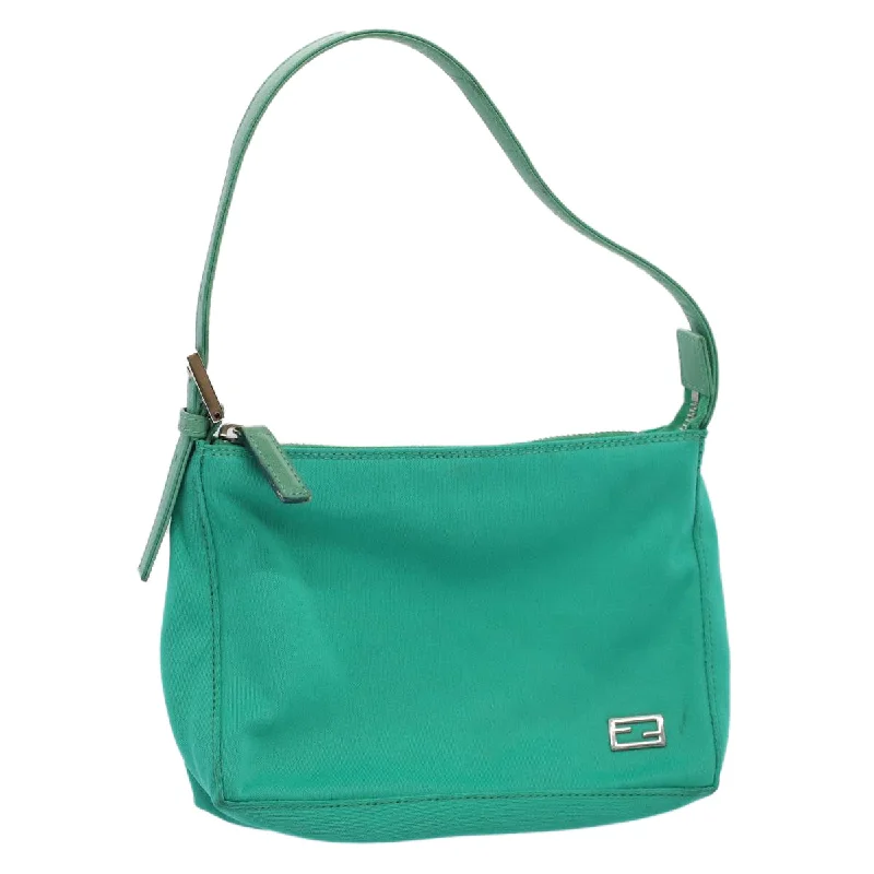 Fendi By The Way bags with a contrast - colored interior for visual interestFENDI Shoulder Bag Nylon Green Emerald  bs9719