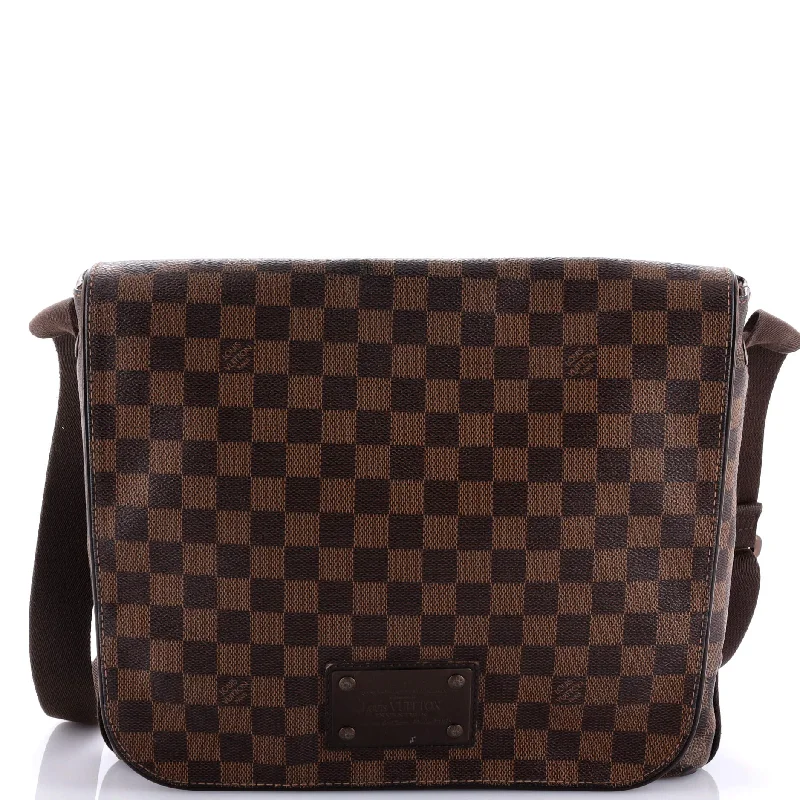 Prada handbags with a metal - framed clasp for durability and styleBrooklyn Handbag Damier MM