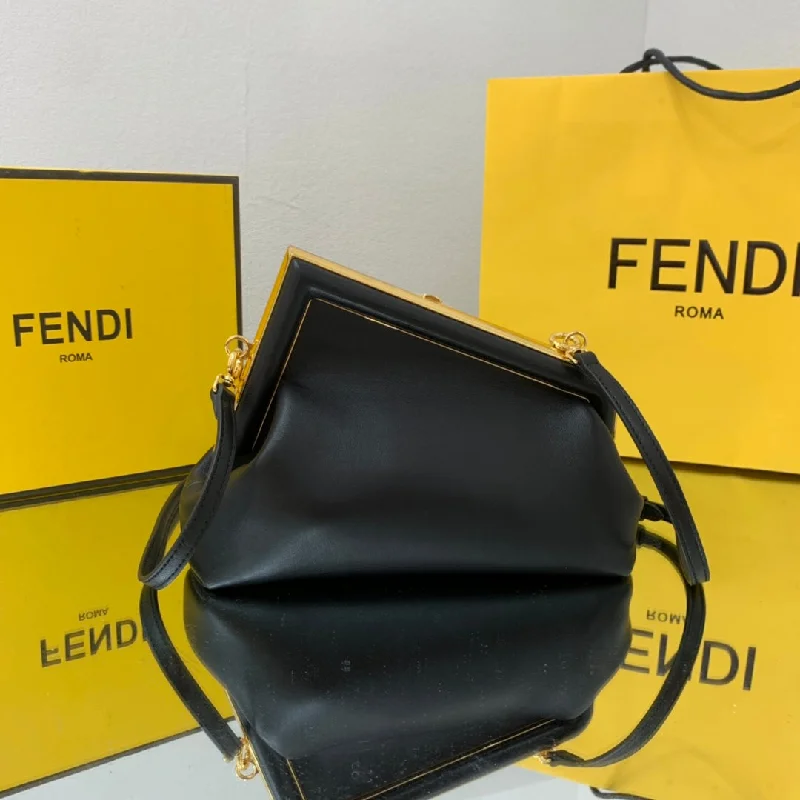 Fendi handbags with a glow - in - the - dark FF logo for a fun and unique featureFendi Fendirst Small Black