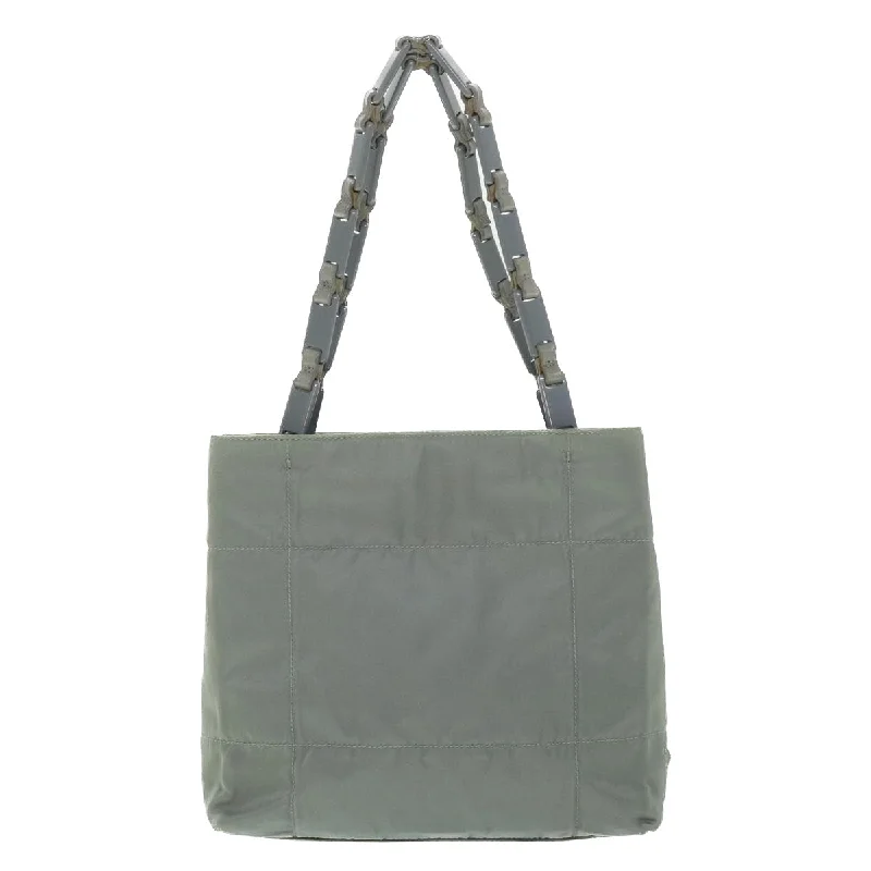 Prada tote bags with a spacious interior and a magnetic - snap closurePRADA Shoulder Bag Nylon Gray  ep1810