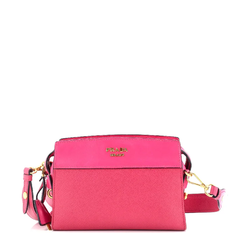 Prada bags with a front - flap pocket for quick access to essentialsEsplanade Crossbody Bag Saffiano with City Calf Small