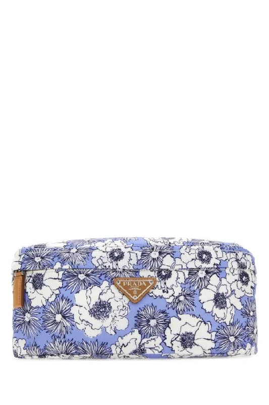 Ladies Prada shoulder bags with a magnetic - closure flap for easy opening and closingPrada Man Printed Re-Nylon Belt Bag