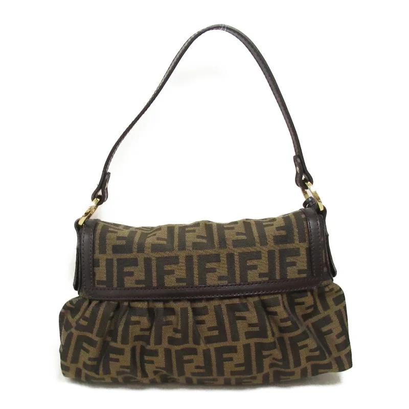 Fendi tote bags with a printed Fendi logo on the front for high brand visibilityFendi Fendi One-Shoulder Bag One-Shoulder Bag Linen  Brown 8BN445