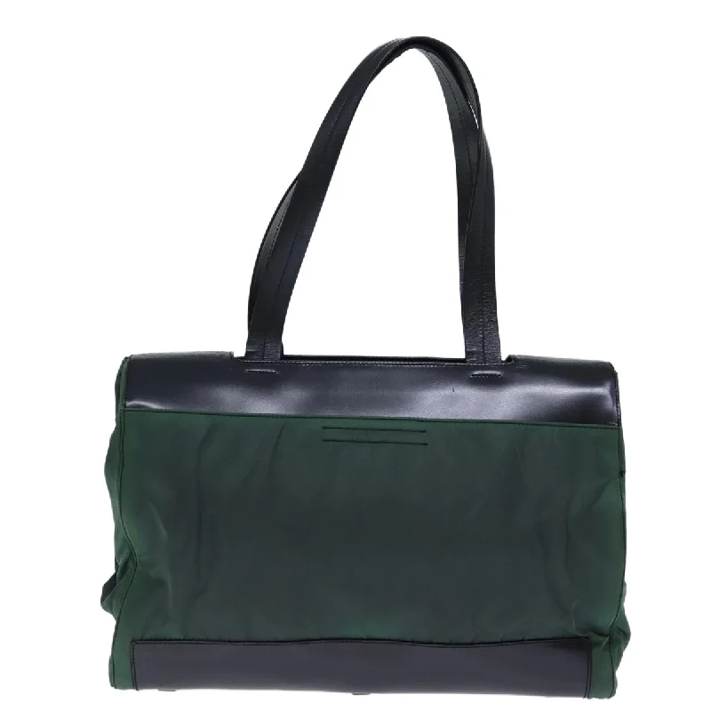 Small - sized Prada Saffiano leather bags for a compact and stylish carryPRADA Shoulder Bag Nylon Green  cl835