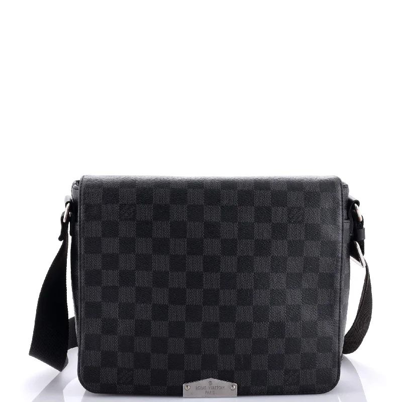 Prada Cleo bags with a snakeskin - effect panel for a bold and trendy lookDistrict NM Messenger Bag Damier Graphite PM