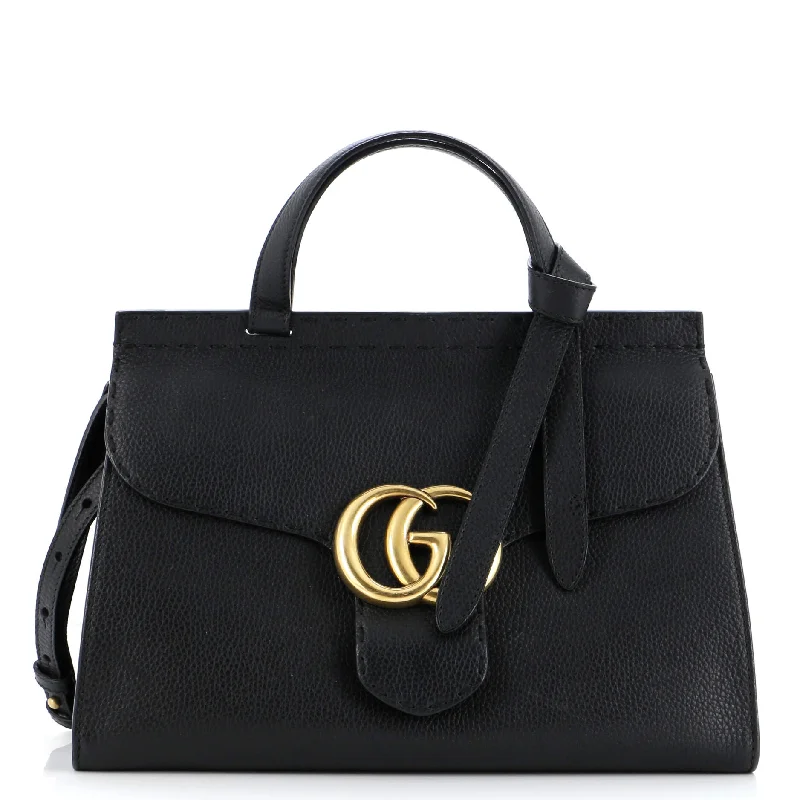 Prada Cleo bags with a crystal - embellished logo for added luxuryGG Marmont Top Handle Bag Leather Small