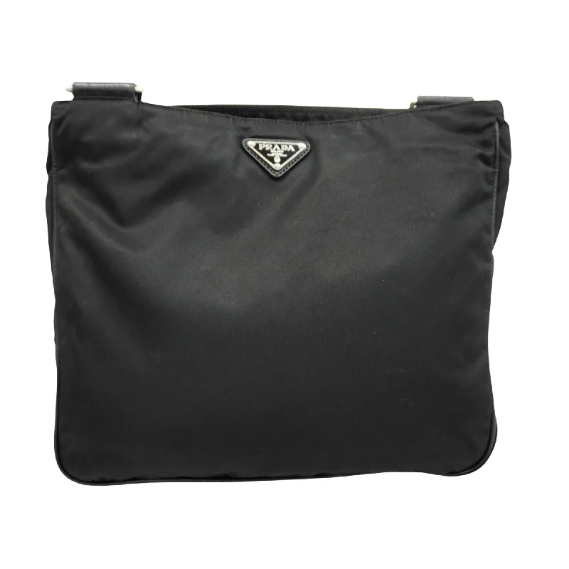 Prada Galleria bags with a structured silhouette for a professional lookPRADA Tessuto Shoulder Bag