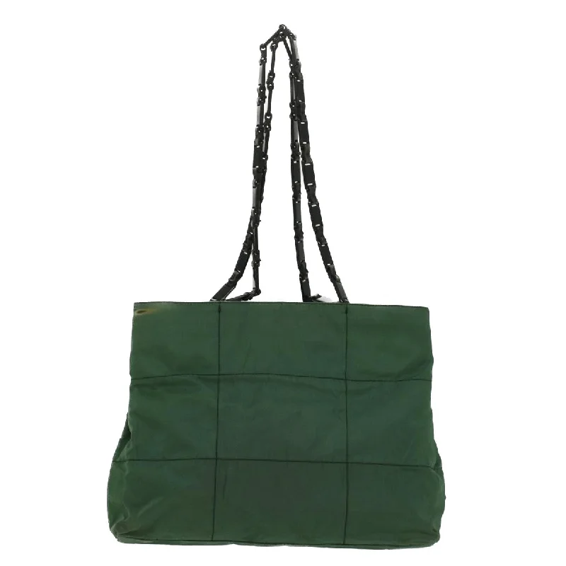 Ladies Prada Galleria bags with a textured leather surface for a more tactile lookPRADA Shoulder Bag Nylon Green  cl684