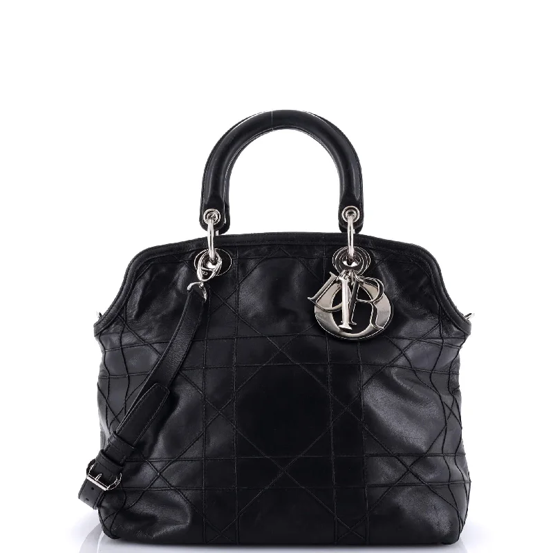 Prada Cahier bags with a detachable shoulder strap for versatile carryingGranville Satchel Cannage Quilt Leather Small