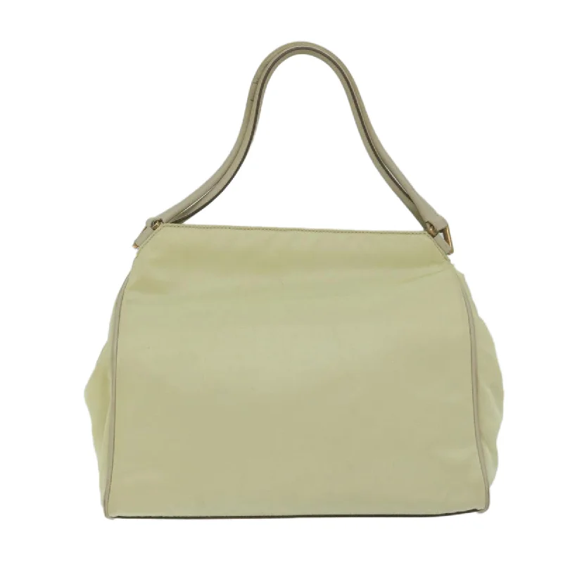 Prada tote bags with a double - handle and shoulder - strap option for easy usePRADA Tessuto Handbag