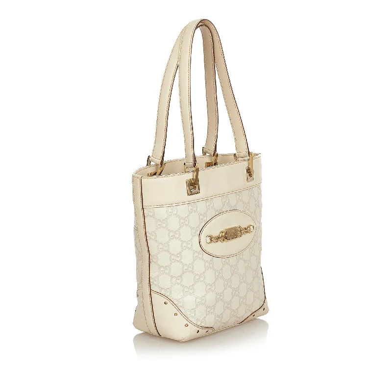 Women Gucci Sylvie bags with a leather - wrapped handleGucci Guccissima Punch Tote Bag (25493)