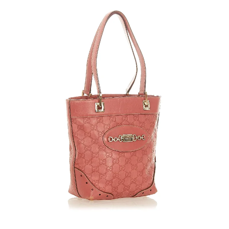 Gucci tote bags for women with a printed Gucci logoGucci Guccissima Punch Tote Bag (19979)