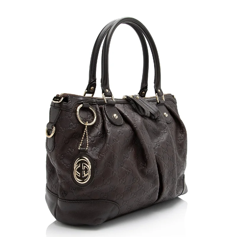 Ladies Gucci Dionysus bags with a detachable shoulder strapGucci Guccissima Leather Sukey Top Handle Large Satchel (23263)