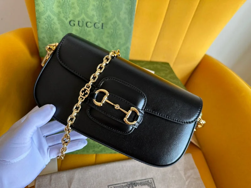 Women Gucci bags with a chain - link trim and a leather bodyGucci Luxury - Bags - 019